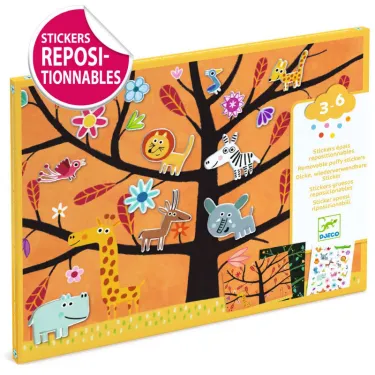 Stickers épais et repositionnables "Chat-perché !" DJECO 9948
