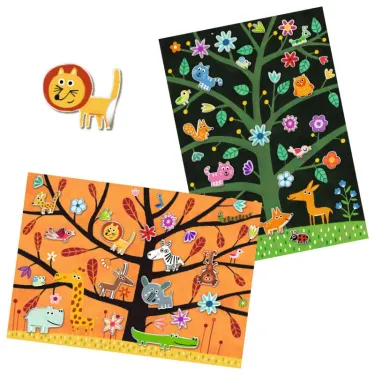 Stickers épais et repositionnables "Chat-perché !" DJECO 9948
