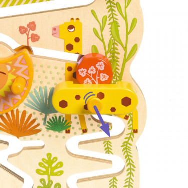 Toboggan à palets "Cascadou" - Jouet d'éveil en bois DJECO 6403