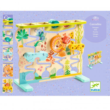 Toboggan à palets "Cascadou" - Jouet d'éveil en bois DJECO 6403