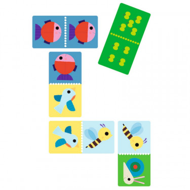 Coffret 5 jeux "A la ferme" DJECO 8275 - Memo Domino Loto Puzzle Ludo