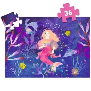 Ella la Sirène, puzzle 36 pcs silhouette DJECO 7303