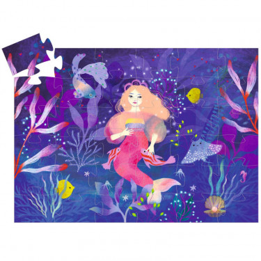Ella la Sirène, puzzle 36 pcs silhouette DJECO 7303