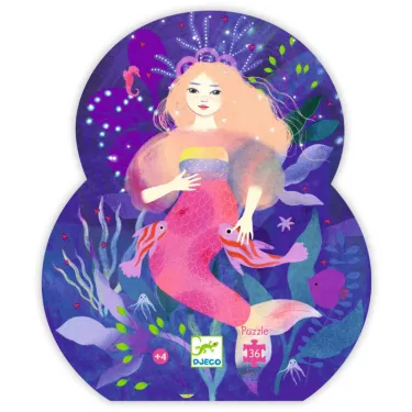 Ella la Sirène, puzzle 36 pcs silhouette DJECO 7303