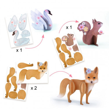 Fluffy Box Coffret d'activités créatives pour enfant DJECO 9329