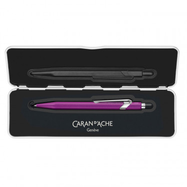 Stylo Bille Violet 849™ Collection Colormat-X Line avec étui - Caran d'Ache