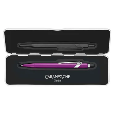 Stylo Bille Violet 849™ Collection Colormat-X Line avec étui - Caran d'Ache