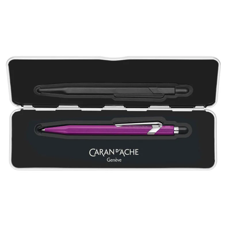 Stylo Bille Violet 849™ Collection Colormat-X Line avec étui - Caran d'Ache