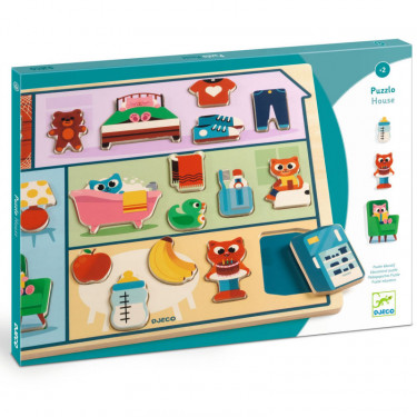 "Puzzlo House" Puzzle en bois 22 pcs DJECO 1834