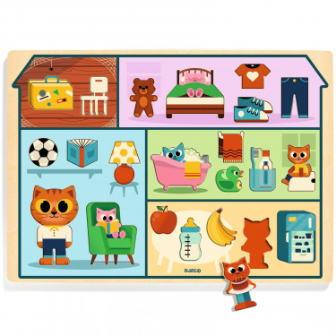 "Puzzlo House" Puzzle en bois 22 pcs DJECO 1834