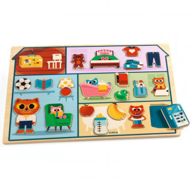 "Puzzlo House" Puzzle en bois 22 pcs DJECO 1834