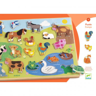 "Puzzlo Campo" Puzzle en bois 22 pcs DJECO 1835