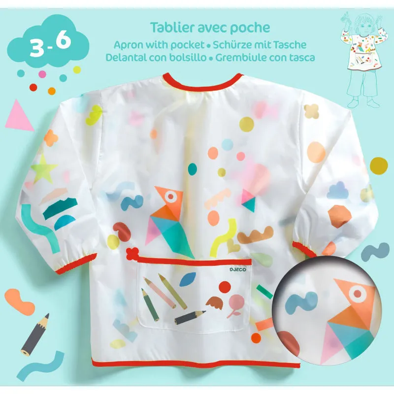 Tablier de protection avec poche pour enfant 3-6 ans DJECO 9043