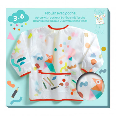 Tablier de protection avec poche pour enfant 3-6 ans DJECO 9043