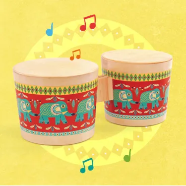 Bongo - Tambours en bois pour enfant DJECO 6022