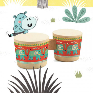 Bongo - Tambours en bois pour enfant DJECO 6022