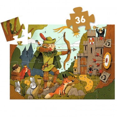 Robin des Bois, puzzle 36 pcs silhouette DJECO 7304