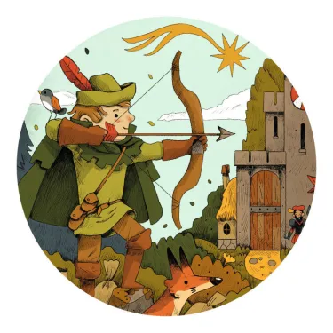Robin des Bois, puzzle 36 pcs silhouette DJECO 7304