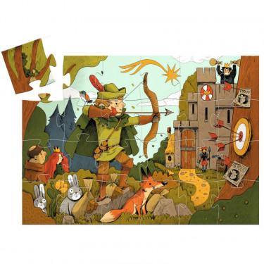 Robin des Bois, puzzle 36 pcs silhouette DJECO 7304