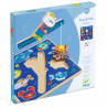 Puzz & Fish Color, puzzle d'encastrement en bois et jeu de pêche aimanté DJECO 1080