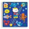 Puzz & Fish Color, puzzle d'encastrement en bois et jeu de pêche aimanté DJECO 1080