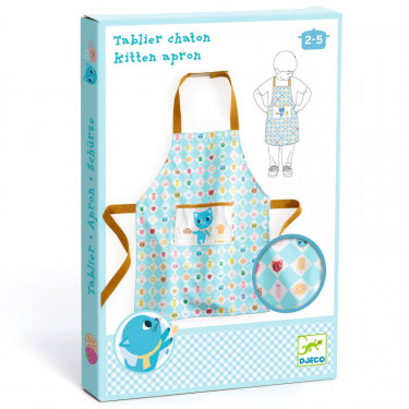 Tablier des chatons - Tablier de cuisine avec poche pour enfant 2-5 ans DJECO 5519