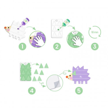 Peinture à doigts magique pour les petits "Petites formes" DJECO 8984