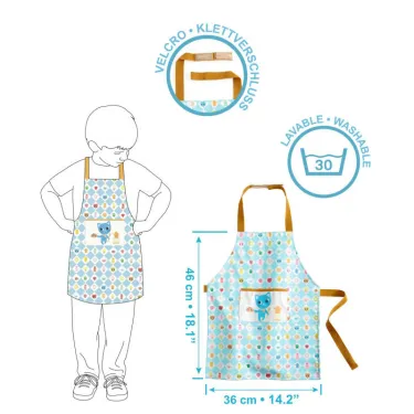 Tablier des chatons - Tablier de cuisine avec poche pour enfant 2-5 ans DJECO 5519