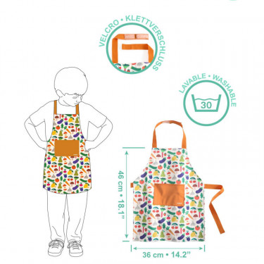 Tablier du potager - Tablier de cuisine avec poche pour enfant 2-5 ans DJECO 5520