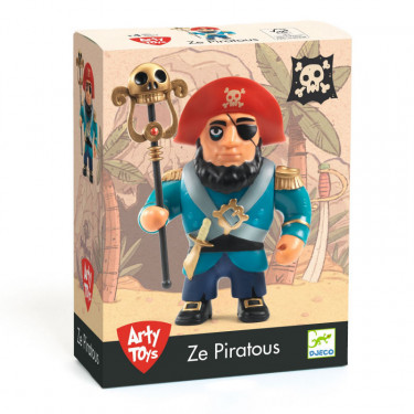 Ze Piratous Figurine Arty Toys DJECO 6851 - Chef du Clan des Pirates