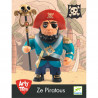 Ze Piratous Figurine Arty Toys DJECO 6851 - Chef du Clan des Pirates