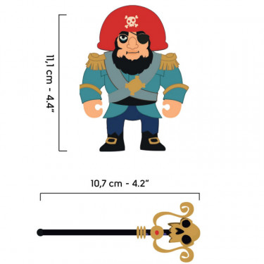 Ze Piratous Figurine Arty Toys DJECO 6851 - Chef du Clan des Pirates