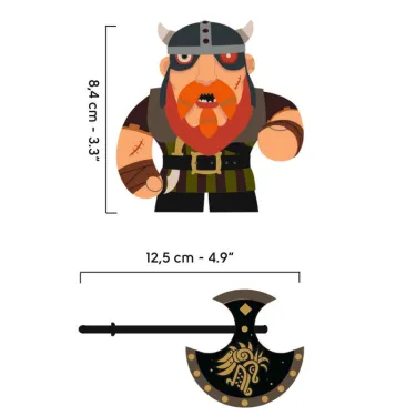 Ze Barbarious Figurine Arty Toys DJECO 6850 - Chef du Clan des Guerriers Vikings