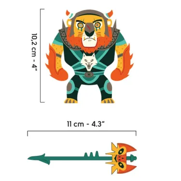 Ze Furious Figurine Arty Toys DJECO 6917 - Chef du Clan des Guerriers Animaux
