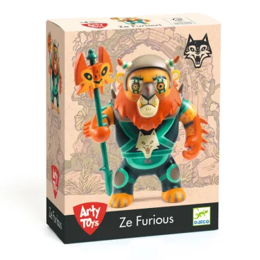 Ze Furious Figurine Arty Toys DJECO 6917 - Chef du Clan des Guerriers Animaux