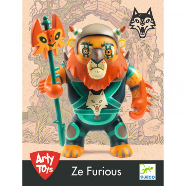 Ze Furious Figurine Arty Toys DJECO 6917 - Chef du Clan des Guerriers Animaux