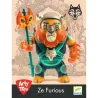 Ze Furious Figurine Arty Toys DJECO 6917 - Chef du Clan des Guerriers Animaux