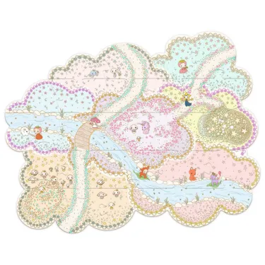 Puzzl'Up Lily & Polo, puzzle de sol 24 pièces + 2 figurines tinyly DJECO 6938