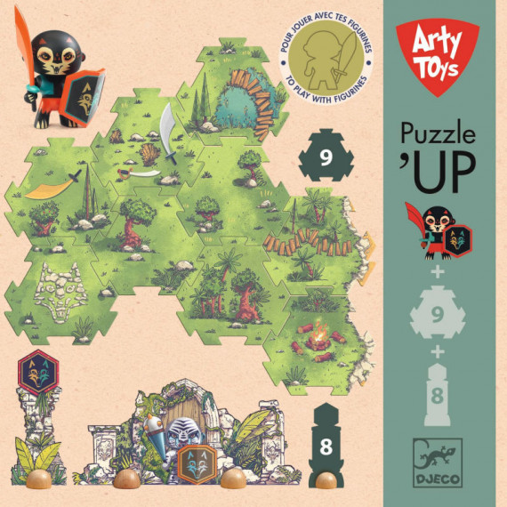 Puzzle'Up ARTY TOYS Voras Furious - 17 pcs + 1 figurine DJECO 6918