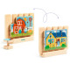 CASAMIX jeu puzzle éducatif en bois - 12 pièces DJECO 1618