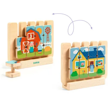 CASAMIX jeu puzzle éducatif en bois - 12 pièces DJECO 1618