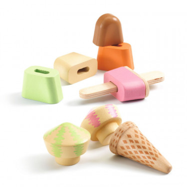 "Glacier Lina & Lino" jouer à préparer des glaces, jouet dinette DJECO 5518