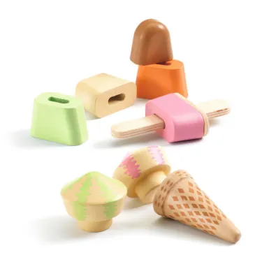 "Glacier Lina & Lino" jouer à préparer des glaces, jouet dinette DJECO 5518