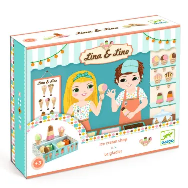 "Glacier Lina & Lino" jouer à préparer des glaces, jouet dinette DJECO 5518