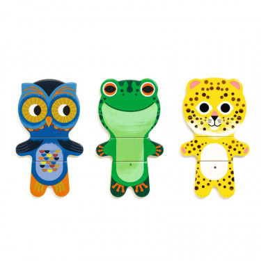 ArbraMix, 6 puzzles 3 pièces DJECO 1626