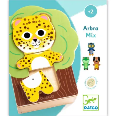 ArbraMix, 6 puzzles 3 pièces DJECO 1626