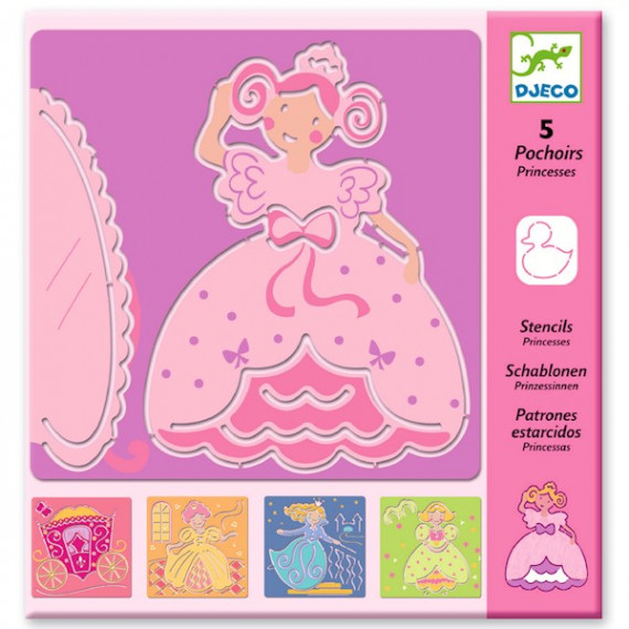 Pochoirs Princesses, DJECO 8817 Pochoirs Princesses, DJECO 8817