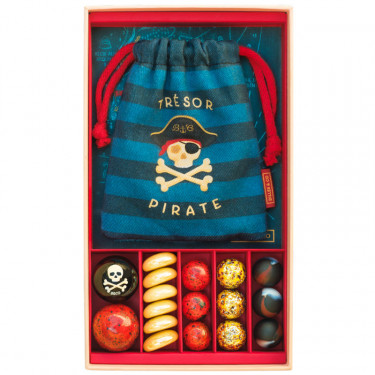 Coffret de billes avec pochon "Trésor de pirate" Billes & Co