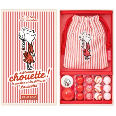 Coffret de billes avec pochon "Louisette" Billes & Co