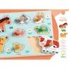 Puzzle d'encastrement en bois "Dog'n'Co" DJECO 1122